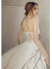 Beaded Ivory Lace Sparkly Tulle Wedding Dress